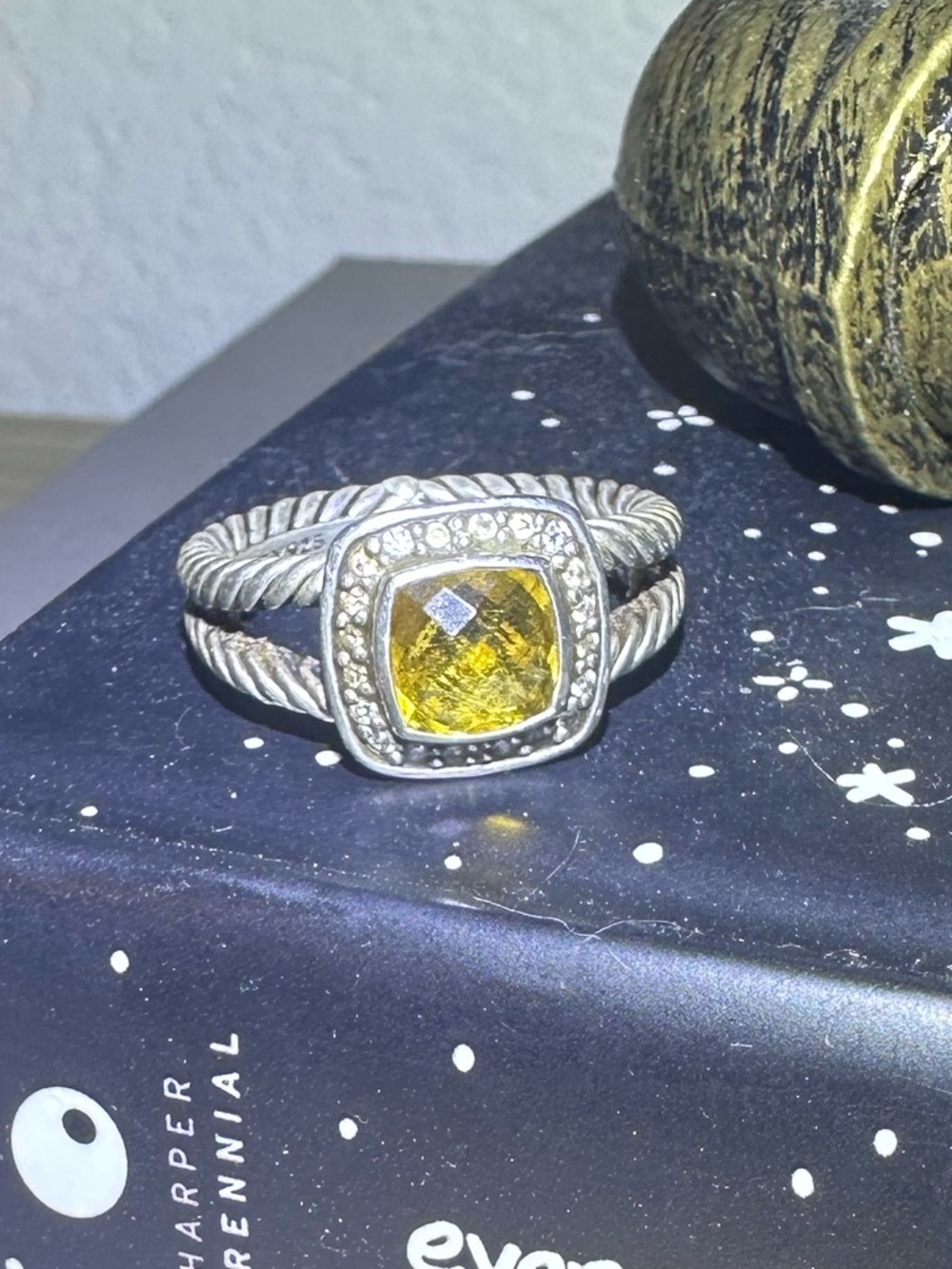 David Yurman Citrine Double Band Ring - .925